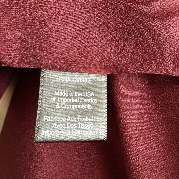 Dress the Population Alicia Mixed Media Midi Dress Burgundy Wine M - Picture 7 of 10